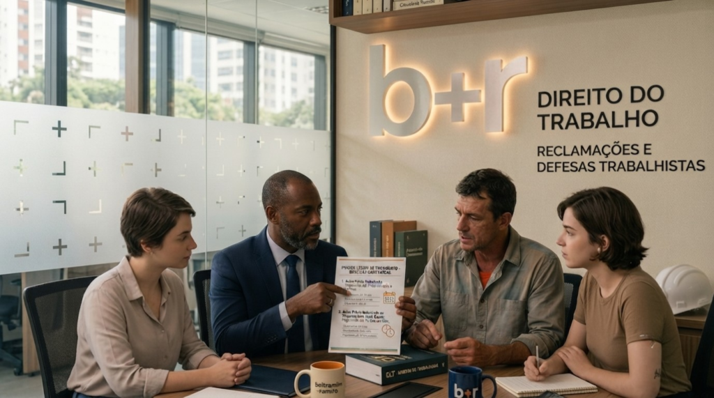 Advogado do escritório Beltramim+Ramiro em São Paulo mostrando os prazos legais de pagamento para um trabalhador demitido.